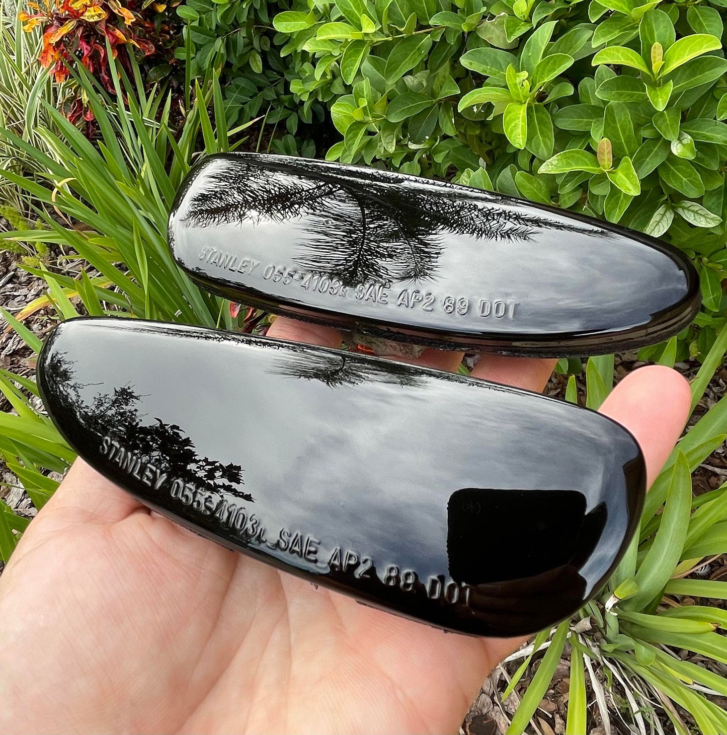 93-02 Mazda RX7 Smoked Front Sidemarker Bumper Lights Blacked Out Turn Signal Lamp FD